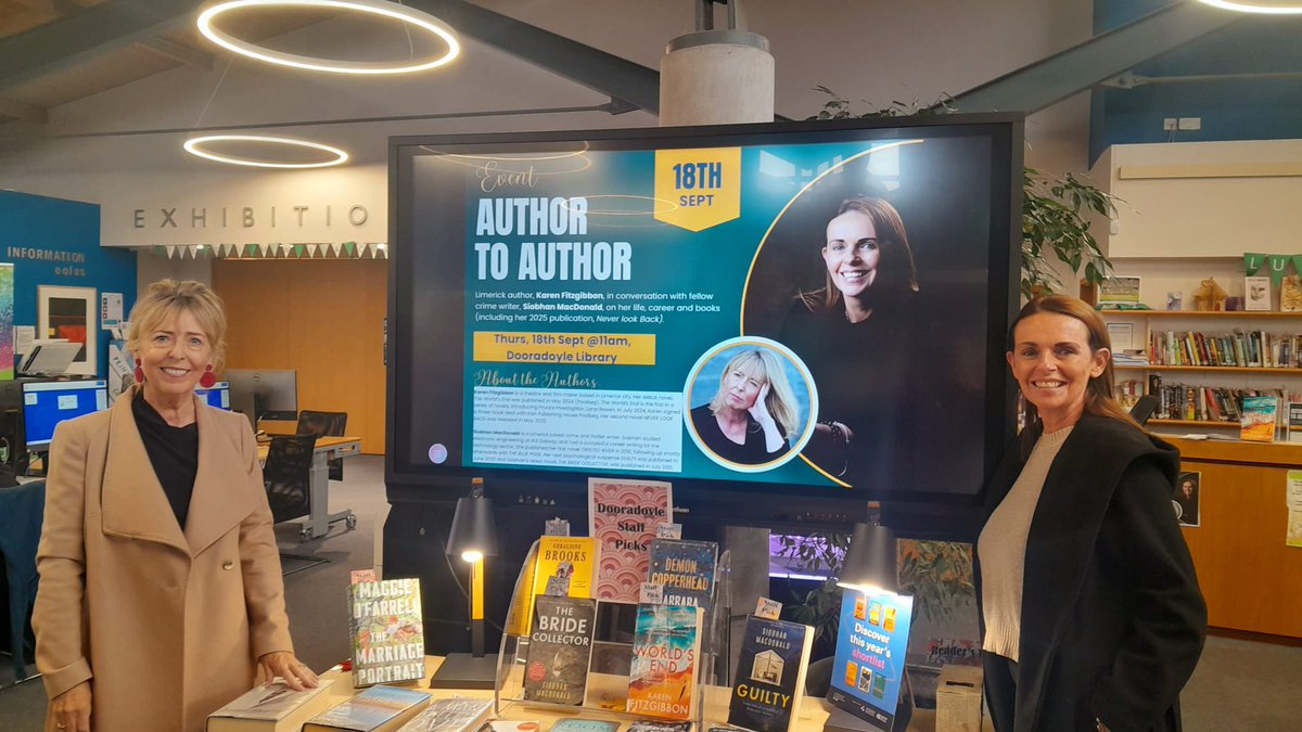 limklibraries's tweet image. Thanks to everyone who joined us in #DooradoyleLibrary this morning for our ‘Author to Author’ event with the always inspiring Karen Fitzgibbon and Siobhán MacDonald.
#LimerickLibraries #LocalLibrary #irishauthor #TakeACloserLook
@KarenFitzgibbo7 @SiobhanMMacD