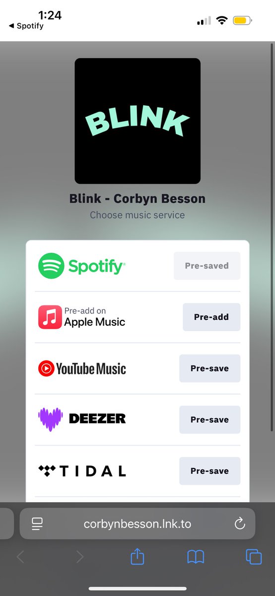 seaveysstorm's tweet photo. If you haven’t pre-saved Blink then what are you doing 😩 @corbynbesson #blink https://t.co/3j5HLRpvck