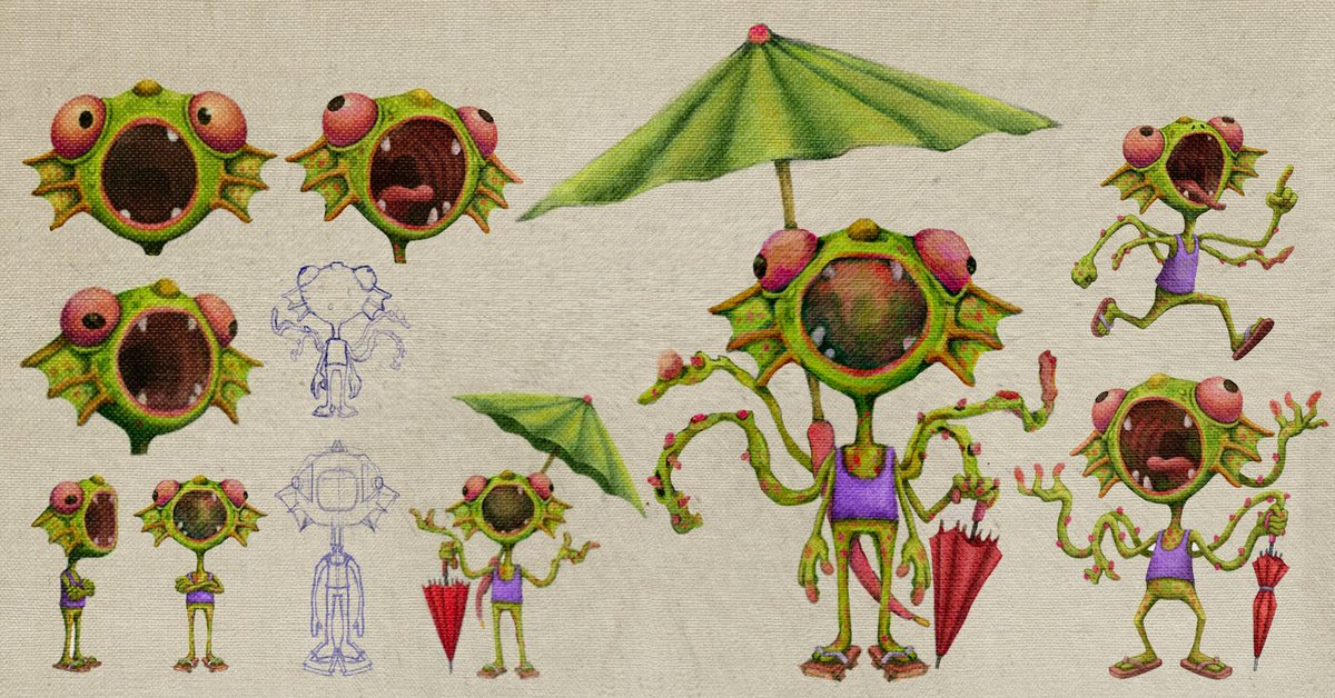 Meet Lonely ☂️
A quirky little spirit inspired by Japan’s umbrella yokai.
Cute, weird, and always looking for company.
✨ #CommissionOpen let me design your own original character! #OCArt #CuteMonster #Yokai 
#CreatureDesign #DigitalArt #WeirdCute #ArtCommission