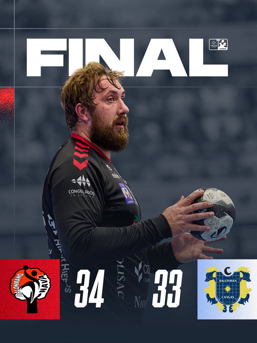 🏆 #LigaNEXUSENERGÍAASOBAL 
🤾🏽 Jornada 2
⌚ Final del partido

Viveros Herol BM. Nava: 34
Frigoríficos del Morrazo BM. Cangas: 33

¡BUDA DE MI VIDAAAAA! 🇧🇷

#ViverosHerolBmNava 🔴⚪
#GuerrerosNaveros