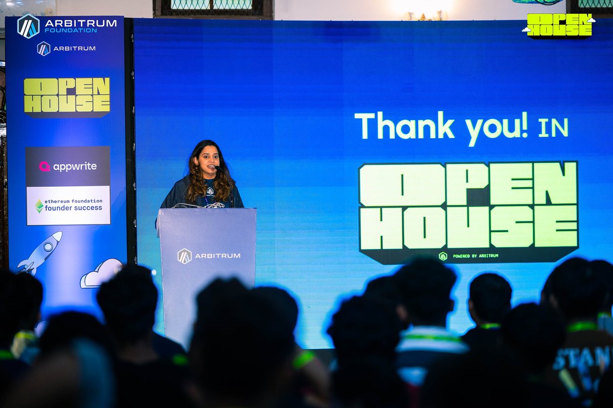 iampurvik's tweet photo. From the kickoff talks by @aditichoprax &amp; @hummusonrails, the insightful Game Theory workshop (Prisoner's Dilemma was great) by @hummusonrails, to the friendly pitch of our project – the day was packed at the #OpenHouse.

@arbitrum @arbitrum_india https://t.co/pTC0kBbMMo