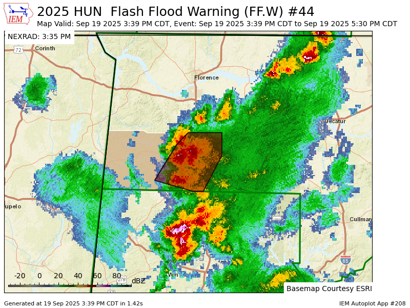 HUN issues Flash Flood Warning [flash flood: observed] for Franklin [AL] till Sep 19, 5:30 PM CDT mesonet.agron.iastate.edu/vtec/f/2025-O-…