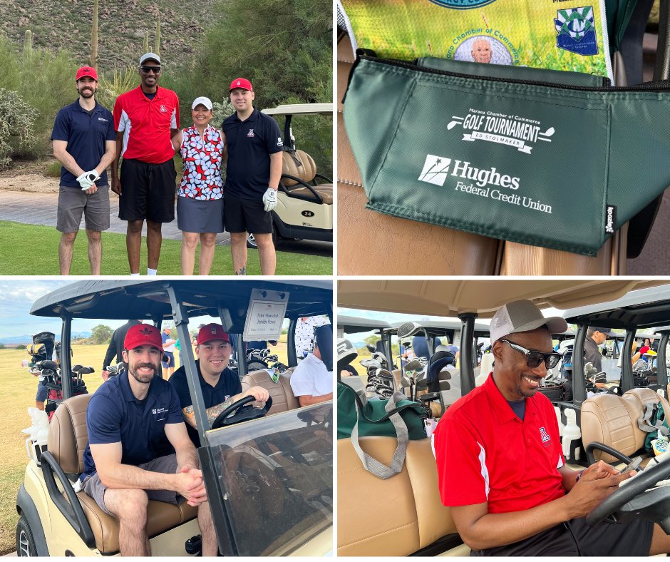 ⛳ Team Hughes is out on the course today at the Annual Marana Chamber of Commerce Ed Stolmaker Golf Tournament! 

We’re excited to be part of the fun as this year’s cooler bag sponsor.