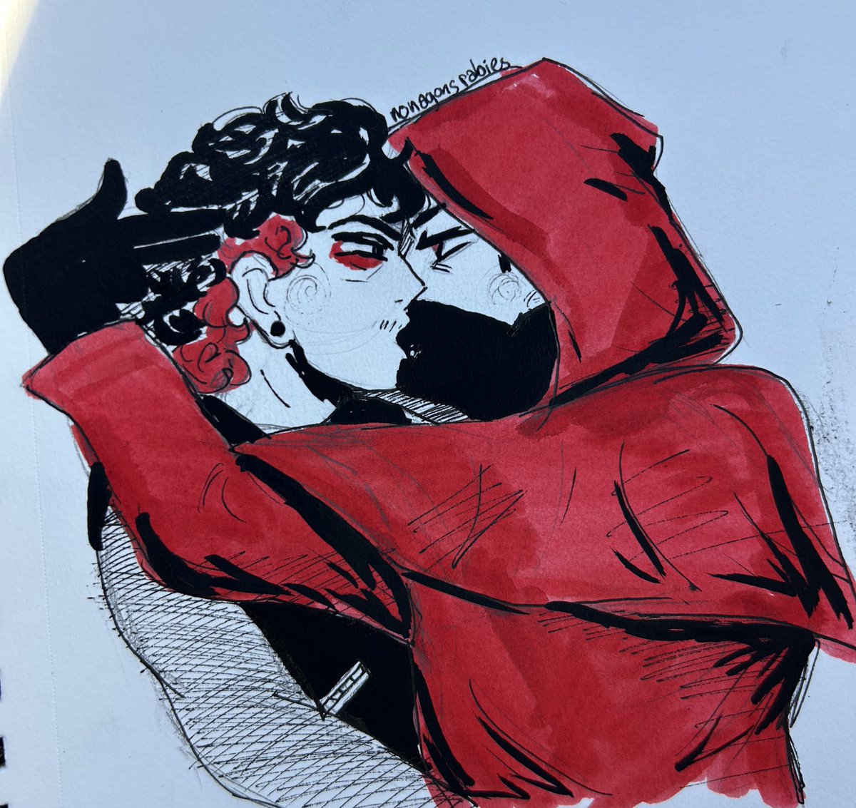 This is what I’ve been drawing in the car on the way home from Cincy btw #yaoi #joshler #breach