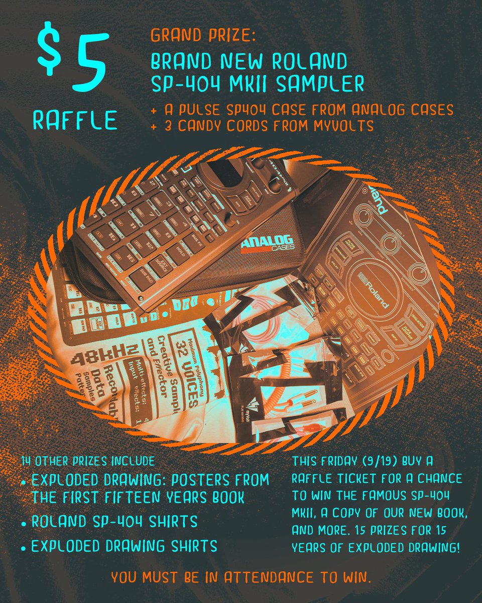 XplodedDrawing's tweet image. Big Raffle Tonight at our 15 yr Anniversary Party 👀💣