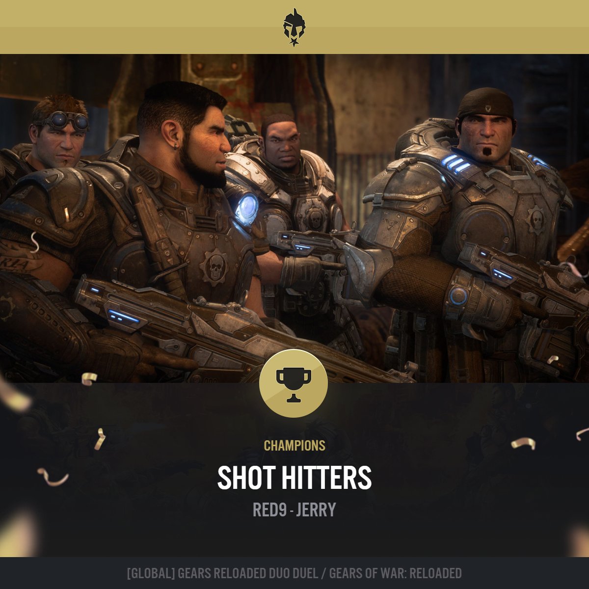 EGL's tweet image. 🏆 Congrats to Shot hitters for taking the win in today's @GearsofWar Reloaded Duo Duel! 🏆

🥇@Red9ne
🥇@Brevityy

We'll be back again next week, see you then!

🎮 egl.tv/game/gears-of-…