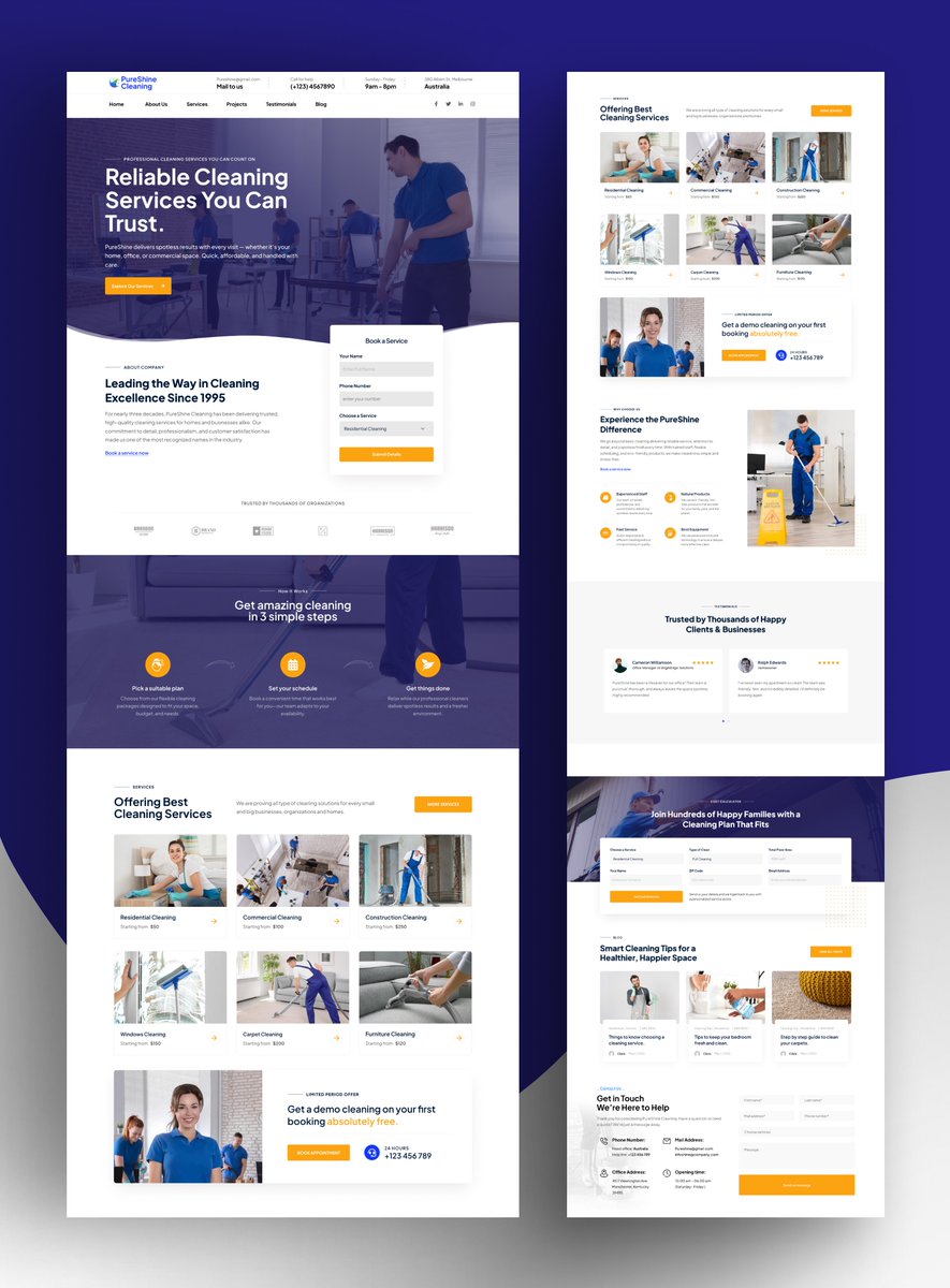 chris_visuals55's tweet image. Cleaning Services Website✨