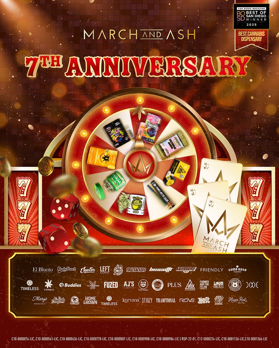 marchandash__'s tweet photo. 🎰✨ Lucky Number 7! ✨🎰
We’re rolling the dice on 7 amazing years with you! From our first shop to all our locations today, your support has been our jackpot. 💛 To our team, our partners, and our incredible community, thank you for making March and Ash what it is today. We’re feeling lucky to celebrate this milestone with you, so enjoy 50% off select brands September 20-21!