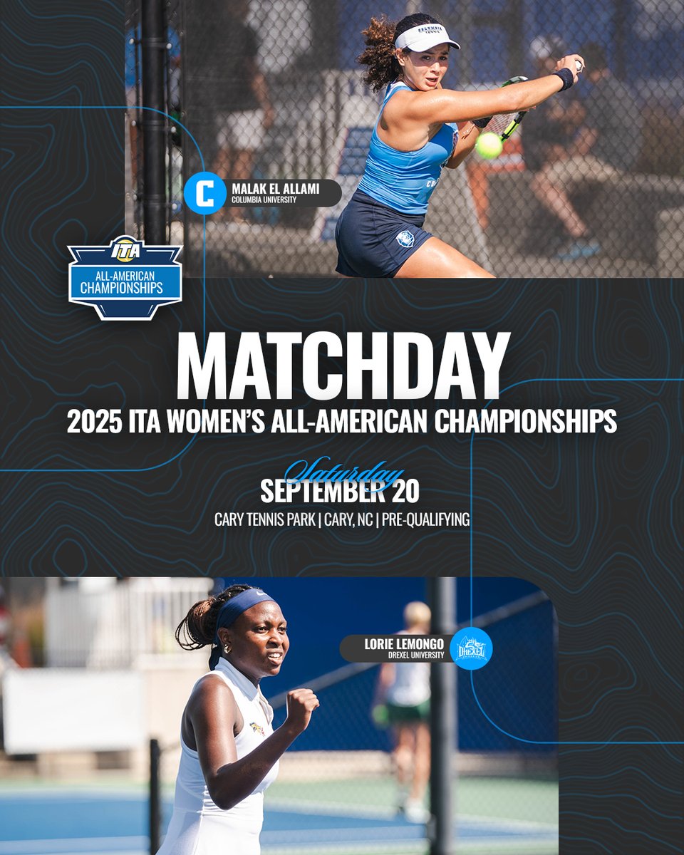 Ready To Get Started In Cary 🏆

ℹ️ ITA All-American Championships
📍 Cary Tennis Park | Cary, NC
⏰ First Matches On - 9 am (ET)
📊 Pre-Qualifying Day One
📺 tinyurl.com/yba7ypss (Streams)
💻 tinyurl.com/3nrapj2r (Stats)

#WeAreCollegeTennis | #ITAAllAmericans