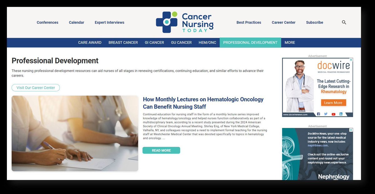 cancer_nurses's tweet photo. 📅 This week is Nursing Professional Development Week! 

➡️ Check out our professional development knowledge hub for nursing-specific career and education resources: https://t.co/QausHpFYpx

#nursing #NursingProfessionalDevelopmentWeek #oncology #education https://t.co/RRXC9qkgRn