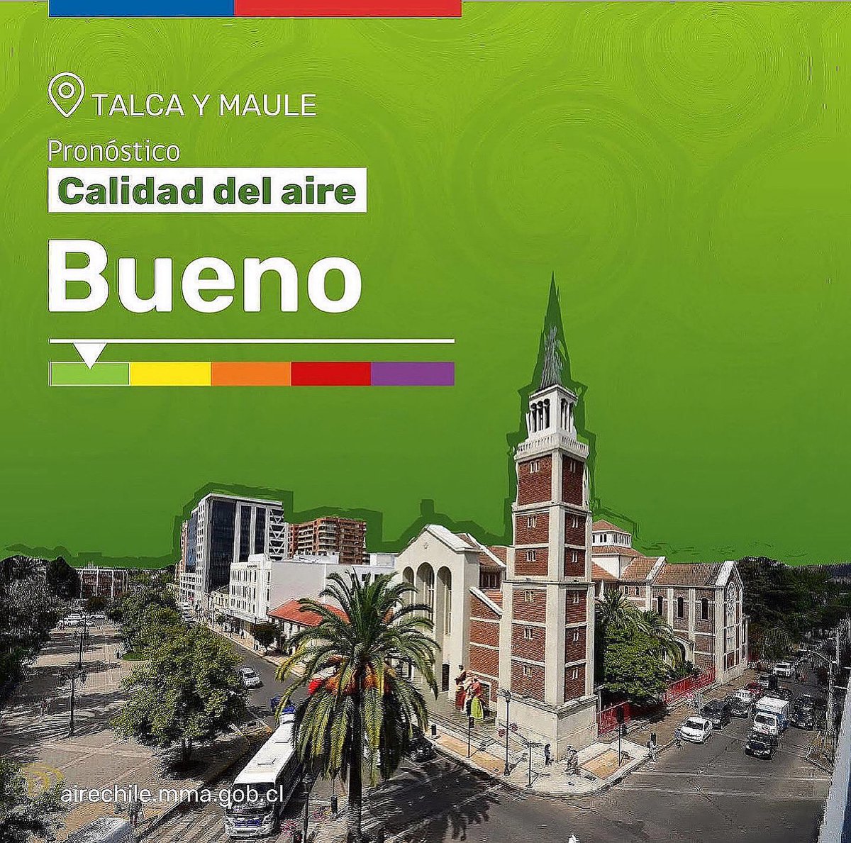 📢¡Atención vecinos de Talca y Maule!📌Se informa que, para hoy, viernes 19 de septiembre de 2025, no se declara EPISODIO CRÍTICO en las comunas de #Talca y #Maule, ya que la condición de calidad de aire esperada será: BUENO🟢#GEC2025
