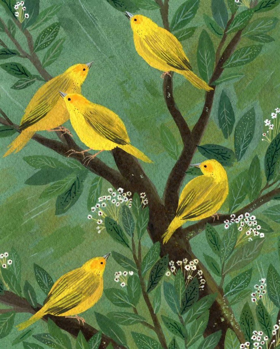 “Yellow Finches” by Becca Stadtlander.