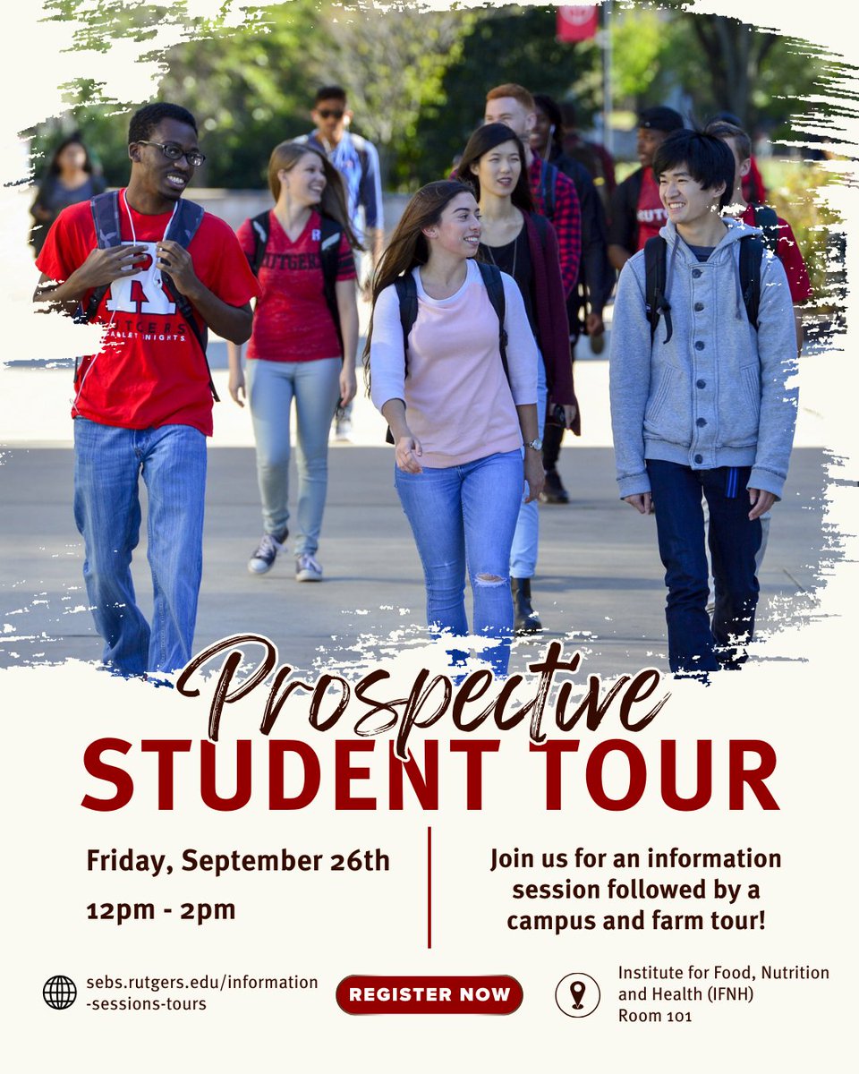 Hey, prospective students! Friday, September 26th, we will hold an Information Session and Tour. Come learn about the Animal Science major at Rutgers, have your questions answered, and take a tour of the campus and the Rutgers Farm!

Head to sebs.rutgers.edu/event/2025/seb… to register!