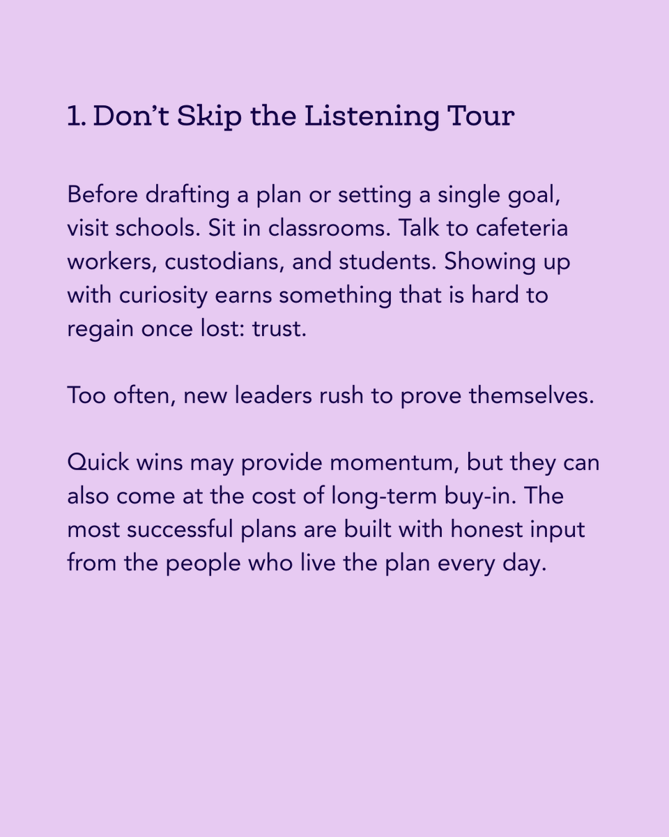 TeachingChannel's tweet image. New superintendents carry a big responsibility. Strategic planning is where vision and action meet, but the best plans are built on trust, clarity, and a steady focus on students.

Here are five ways leaders can set the stage for effective, lasting change: teachingchannel.com/k12-hub/blog/6…