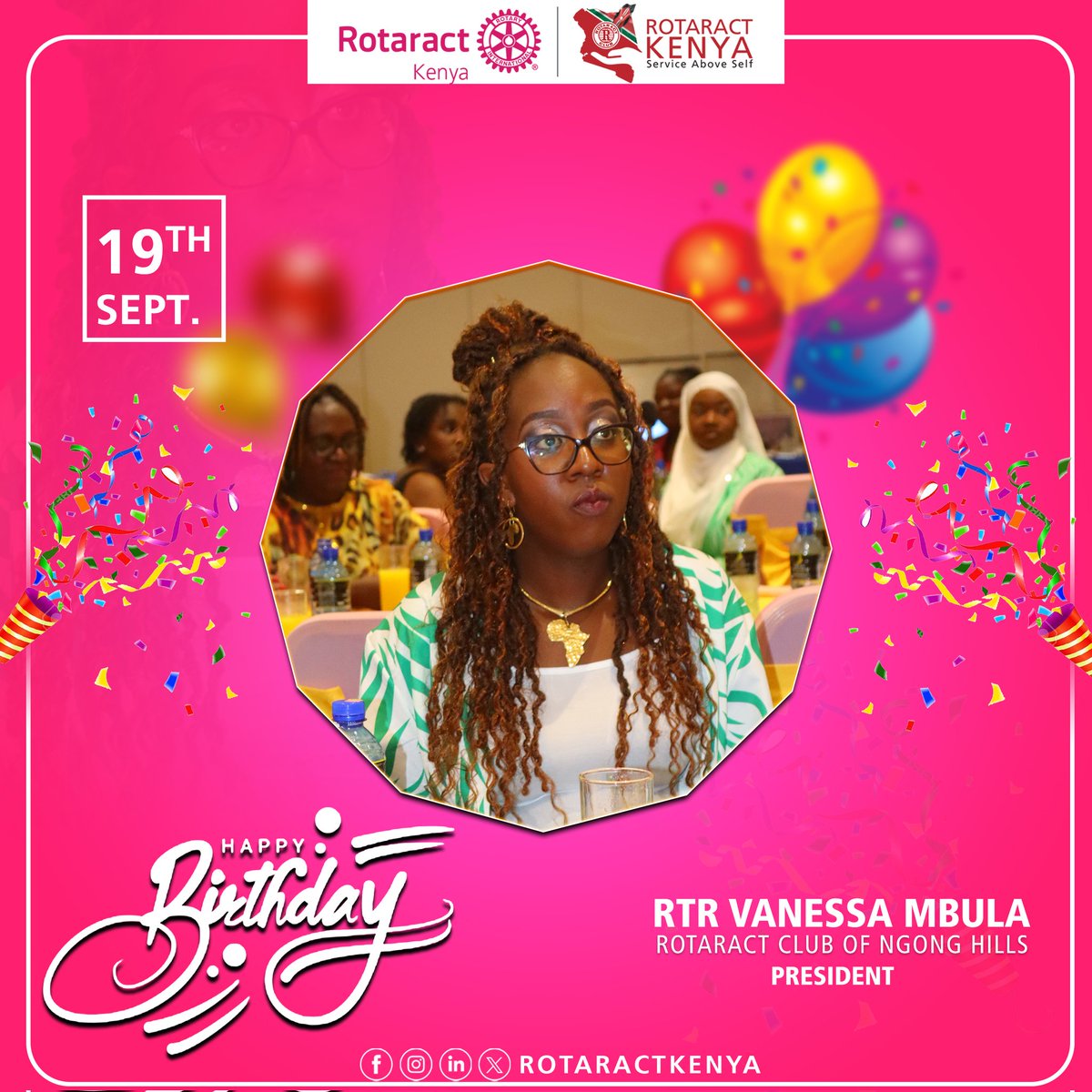 Happiest of birthdays to our radiant President Vanessa Mbula of RAC Ngong Hills! Your leadership, kindness, and beautiful spirit light up every room you step into. May this new year of life bring you endless joy, laughter, and blessings beyond measure. Keep shining and inspiring.