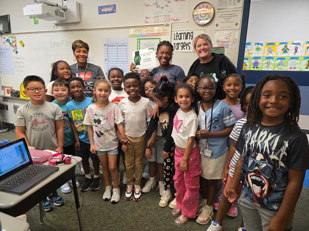 Congratulations to 2nd-grade teacher, Ms. Clinton, for being our Wolf of the Week.  She always has a smile on her face and a song in her heart.  #WilderWolves #BuildingBrightFutures #AllinAlvinISD