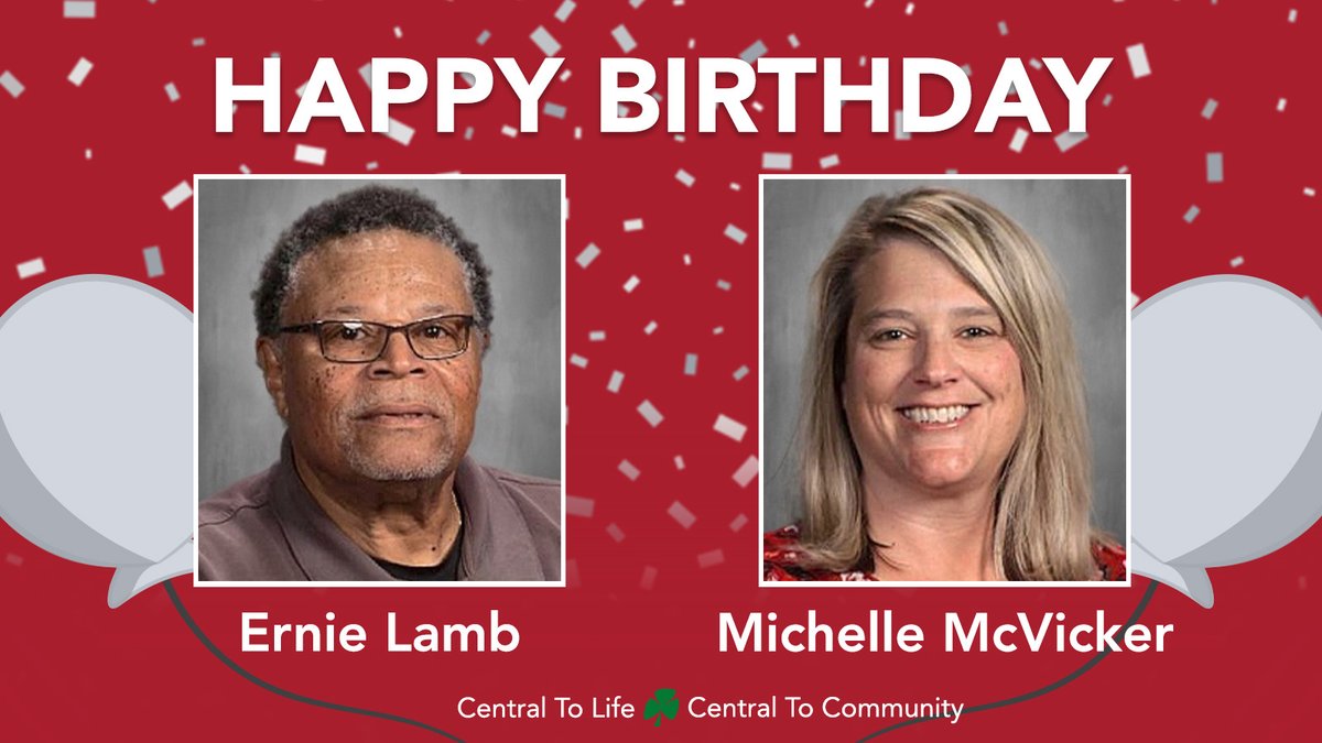 ☘️🎂 Join us in wishing very HAPPY BIRTHDAY to staffulty members Michelle McVicker (Class of 1992) &amp; Ernie Lamb!!! Thanks for energy, care, &amp; dedication you bring to school community every day. We hope your day is as special as you are ... GO IRISH!!! #CentralToLife ☘️🎂