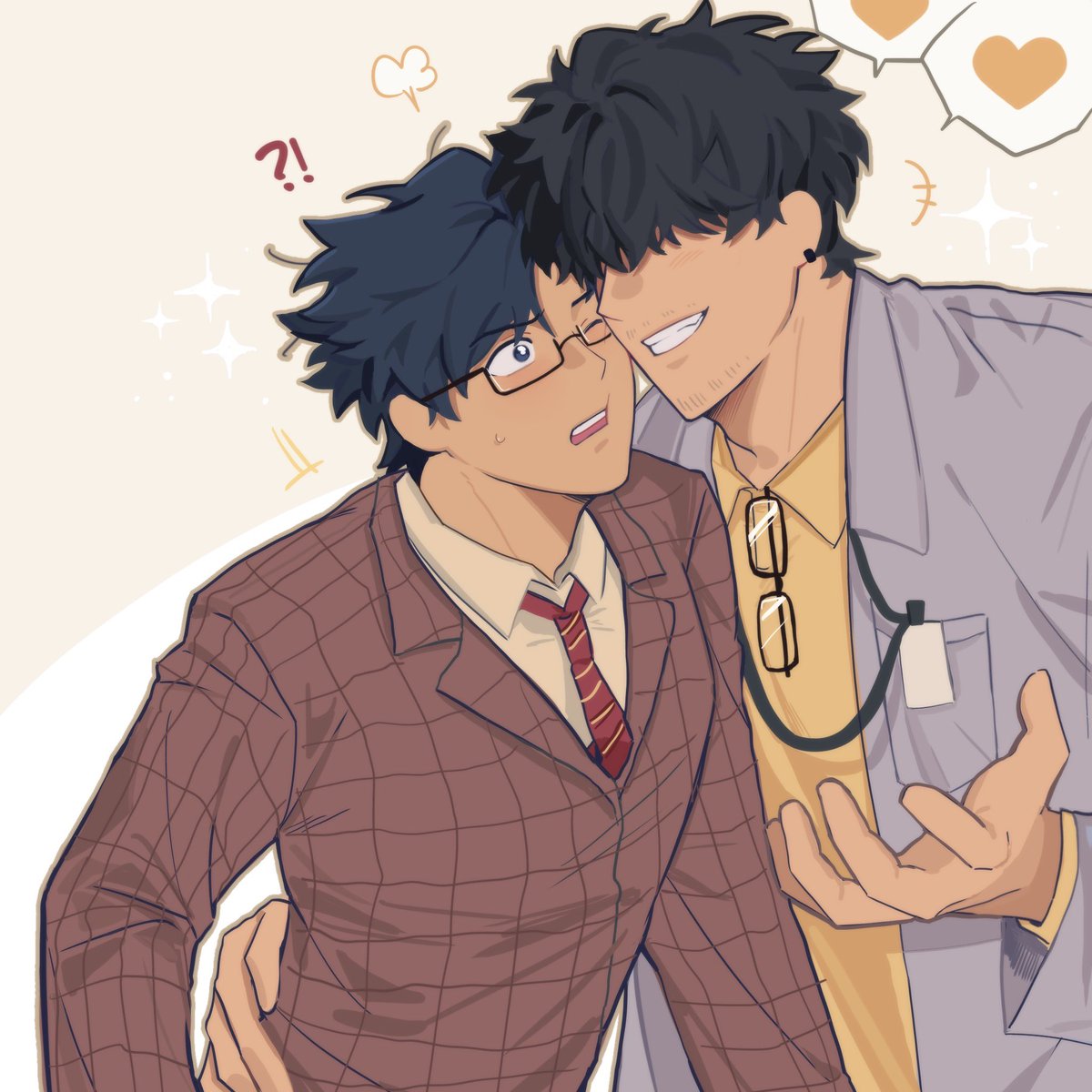 DitzyEvie's tweet photo. I’m so happy 😭💖 Recently I did an art trade with the lovely @inuime_ii and look and what I got 😭😭🥺💖💕💕IT guy and Protag look so amazing in you style thank you so much for trading 🫶
💻✂️: #deITtag #deITguy https://t.co/2wJg4CgHZm