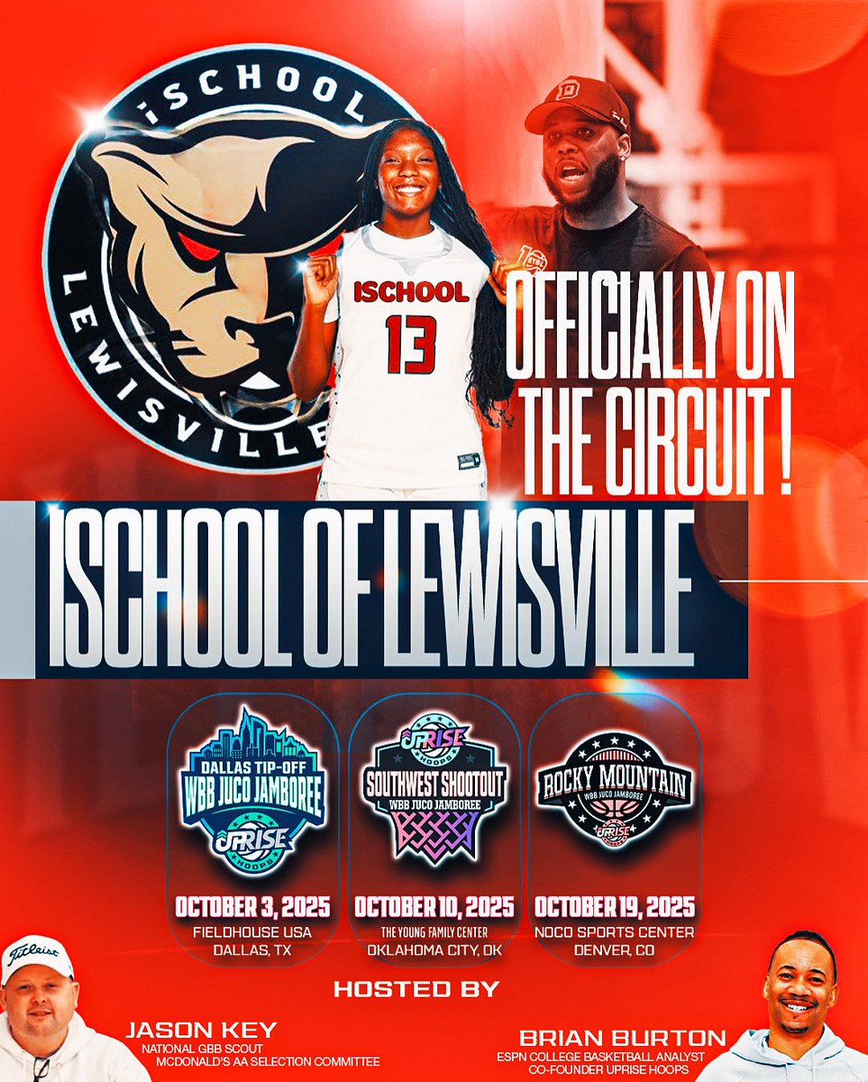 Uprise_Hoops's tweet photo. iSchool of Lewisville is Officially on the Circuit‼️🔥🔥

✅ Dallas, TX
📆 October 3rd
📍 Mansfield Fieldhouse
➡️ Top Players &amp; Programs in Country🔥

💻 4 Year College Coaches Registration online.
📊 Schedules coming out soon!

Tomorrow’s Stars Today.✨

https://t.co/SrMRbIwr7F https://t.co/RxpQtTALop
