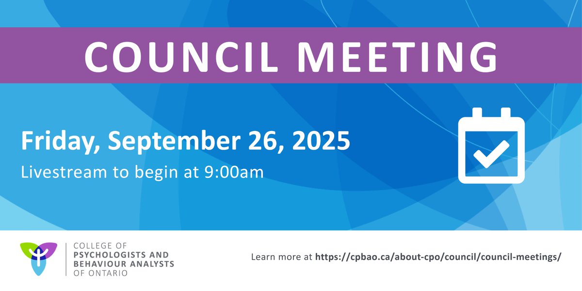 College of Psychologists and Behaviour Analysts ON tweet media