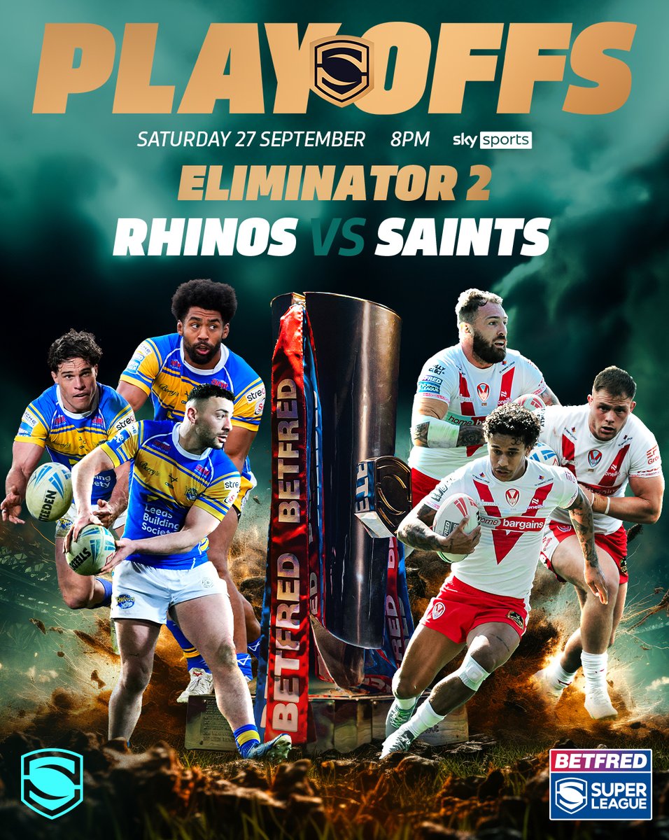 Leeds Rhinos (@leedsrhinos) on Twitter photo Our Play Off game is now confirmed for next Saturday against <a href="/Saints1890/">St.Helens R.F.C.</a> at AMT Headingley.
Tickets on sale from 9am tomorrow
👉tinyurl.com/4wdjcr76 Our Play Off game is now confirmed for next Saturday against <a href="/Saints1890/">St.Helens R.F.C.</a> at AMT Headingley.
Tickets on sale from 9am tomorrow
👉tinyurl.com/4wdjcr76