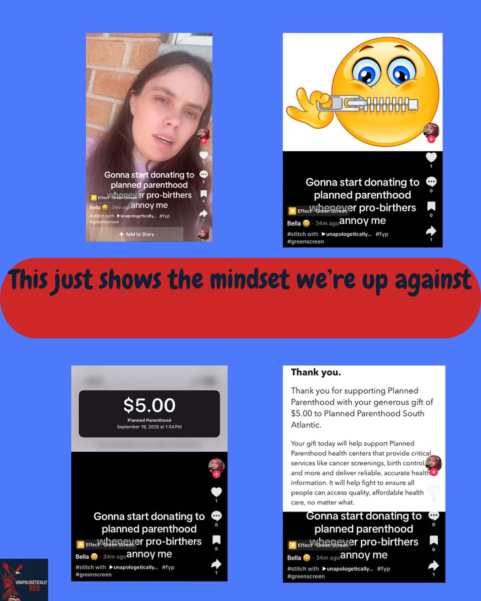 farrah_metzger's tweet image. So your answer to being “annoyed” is funding abortion? That’s not compassion—that’s cruelty. Real empowerment means helping moms who can’t afford it and supporting LIFE.
#ProLife #DefundPlannedParenthood #ProLifeGeneration #ProtectLife #SaveTheBabies #ProWomanProLife #Republican
