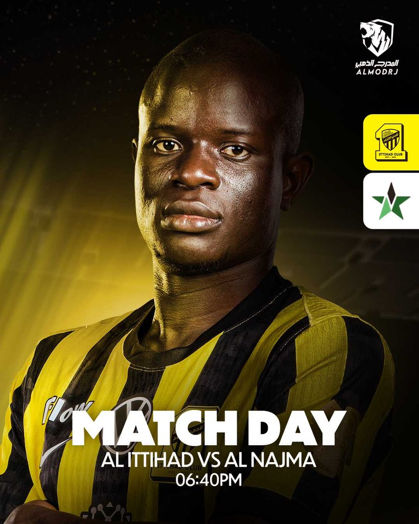 🚨🚨🚨 اليوم يوم #الاتحاد 

يوم صدارة الدوري باذن الله 💛

— 6:40 مساءً ، امام النجمة في القصيم