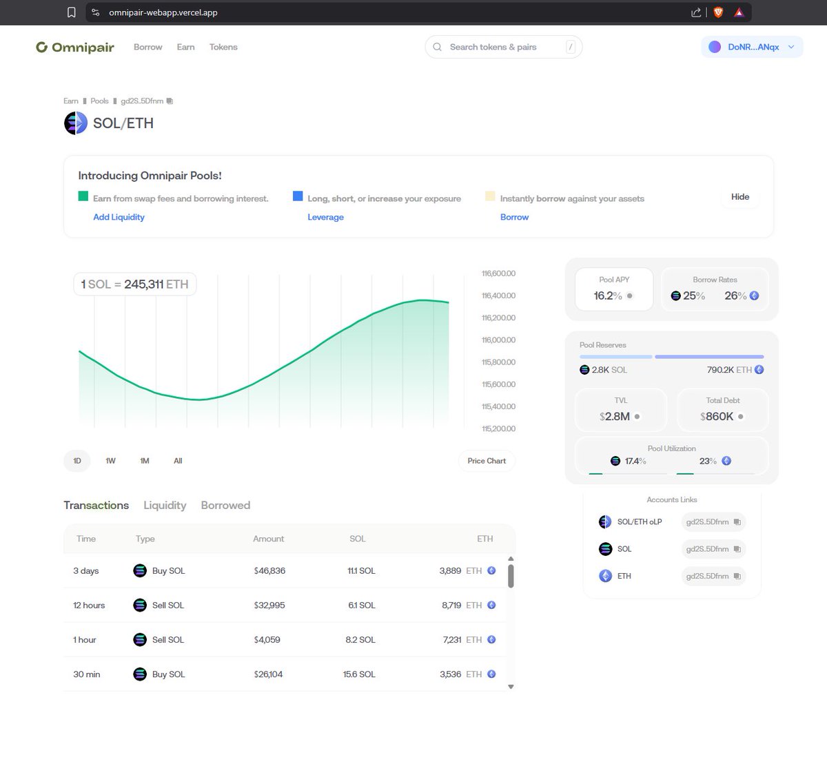 0xrickjames's tweet image. Here is an update on the front-end code! I need to install the icon pack and do some fine tuning with corners and a few other things, but here are the coded versions of the new Pools and Pool Details pages(Rakka's sneak peak images were from Figma)
#Omnipair
