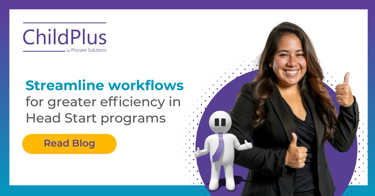 ChildPlus's tweet photo. Discover how to simplify workflows and boost efficiency in your Head Start program! 🚀 Read our latest blog to learn more.https://t.co/wXfNAefSfw
 #HeadStart #Efficiency https://t.co/huneZVE1jv
