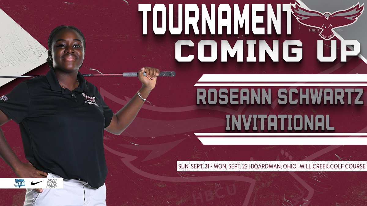 ⛳️BACK ON THE COURSE⛳️

The University of Maryland Eastern Shore women's golf team competes at the Youngstown State Invitational on Sunday.

Lineup:

Bushra Fatima
Tinyan Liu
Pearl Omaruaye
Alysa Davis
Charlene Pak
Sydney Raines

Scoring: results.golfstat.com/public/leaderb…