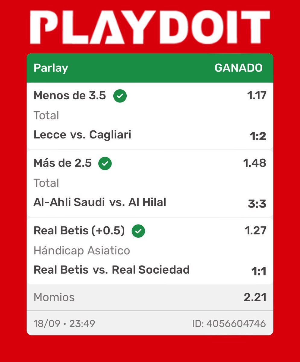 ASÍ O MÁS FÁCIL!?

COBRAMOS EL STAKE 10 DEL DÍA EN EL GRUPO ECONÓMICO ✅

LO QUE VENGA A PARTIR DE AHORITA ES CON GANANCIAS 🤑🤑

SE VAN $300 Y 3 ACCESOS ENTRE LOS LIKES Y RTS 🔁 DE ESTE POST

QUIÉN QUIERE ENTRAR!?