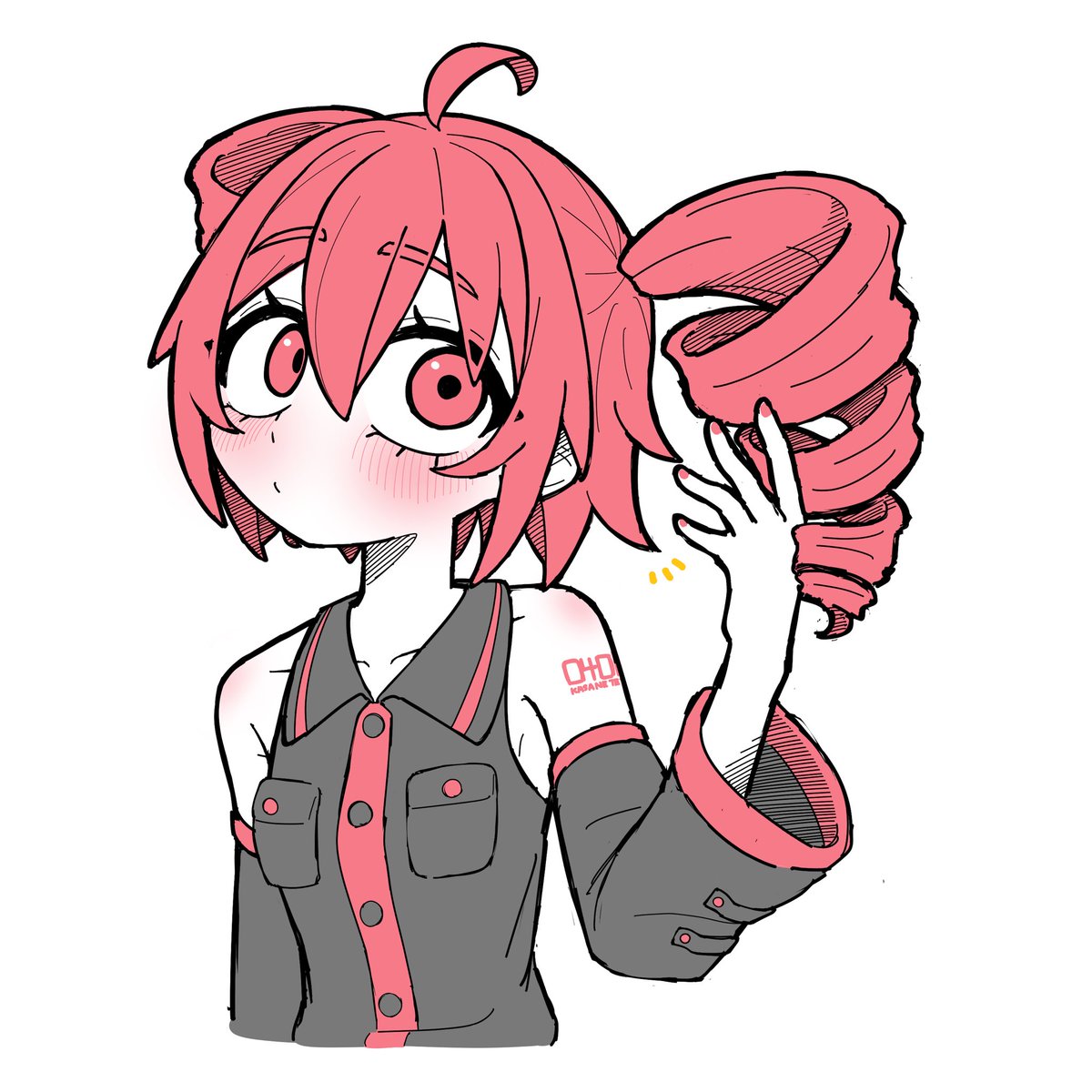 #重音テト 
クッションのテトさんよく見たらドリルツーサイドアップなんですね〜