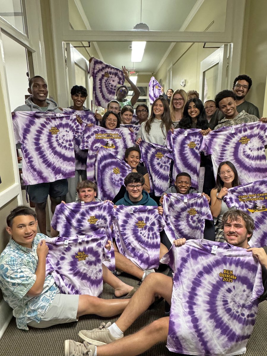 When life gives you hurricanes, turn it into tie-dye! 🌀 

Our first-years cut their Ocracoke retreat short but still made lots of memories. To commemorate that twist, they got these shirts as a surprise and reminder that even plans that change can lead to something special 💜