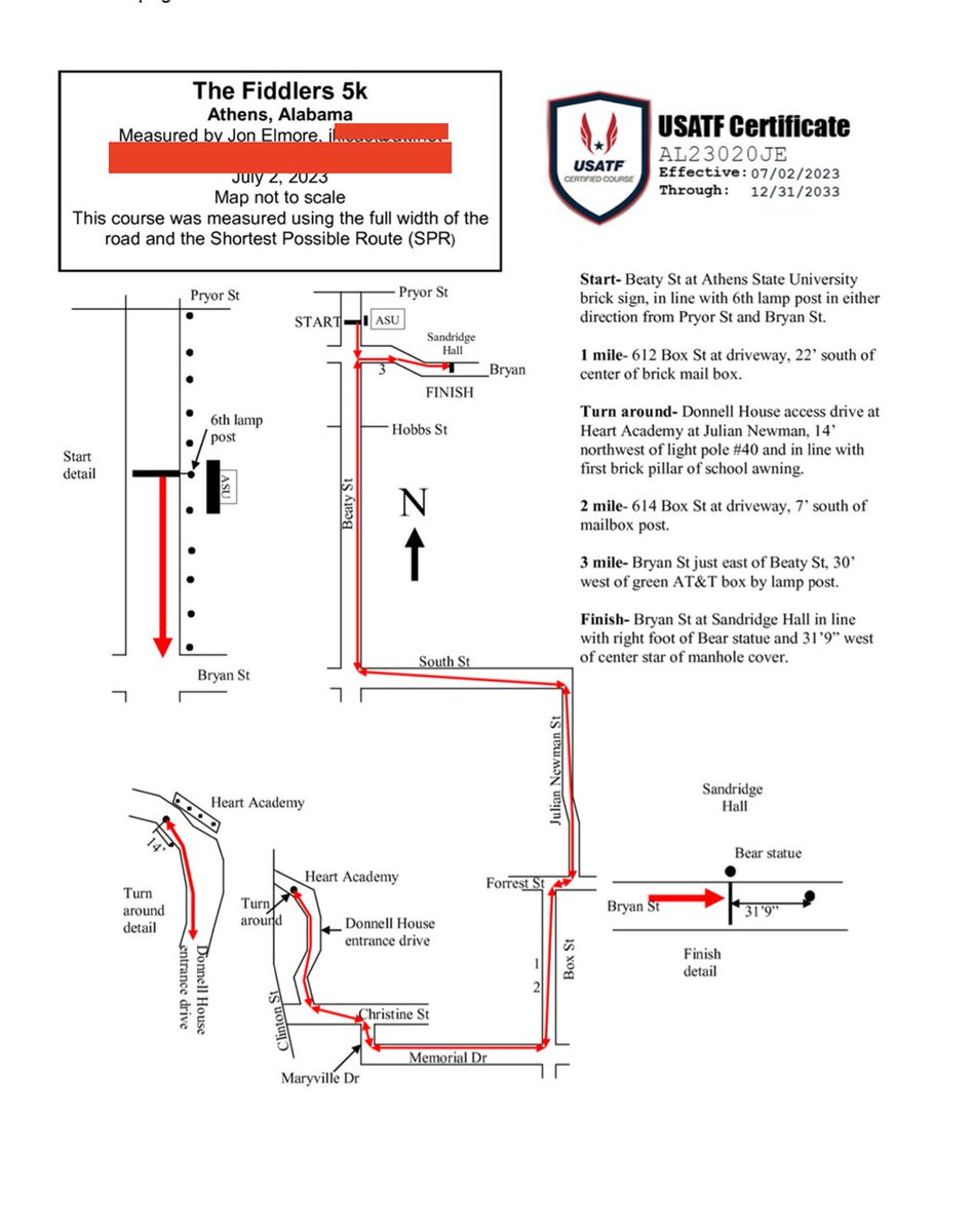 Sept. 20: Fiddlers 5K at 6am: Impacts Beaty St, South St, Julian Newman St, Forrest St, Box St, Memorial Dr, Maryville Dr, Christine St &amp; Bryan St.