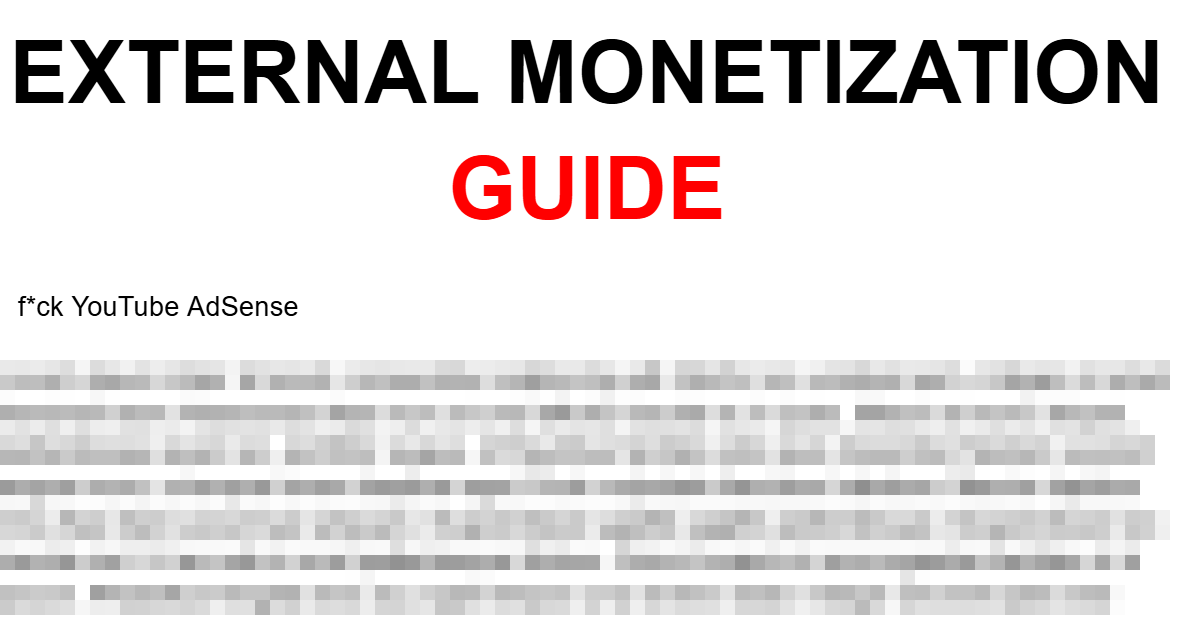 YouTube AdSense is a trap, everyone knows that already

The alternative AdSense is External Monetization

It is how MrBeast and thousands of other creators are making millions without relying on YouTube

Like, RT and reply with "HOW" and I'll send you a step-by-step guide on how