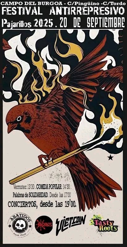 JORNADA ANTIRREPRESIVA
#VALLADOLID 
#PAJARILLOS