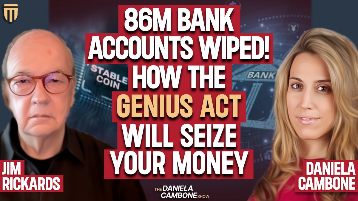 Vietnam Freezes 86 Million Bank Accounts Overnight, US is Next Under Genius  Act: Jim Rickards Watch now: https://t.co/KGlFjrRunX #GeniusAct  #stablecoins #crypto #finance #money #usd #dollar #gold #fed #finance  @DanielaCambone