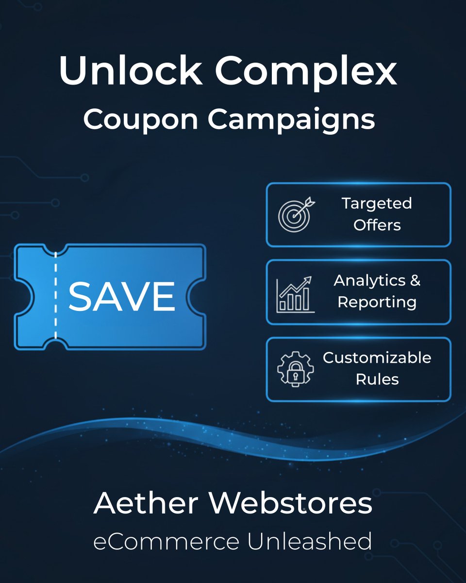 AnteraUSA's tweet photo. 🚀 Aether Stores, meet Enhanced Coupons! 🚀 Get ready this October to transform customer promotions with hyper-targeted offers, bulk management, and real-time analytics. Maximize ROI and customer loyalty! #AnteraSoftware #aetherecommerce #webstores #coupons #promotionalproducts https://t.co/5ucpP0RsHM
