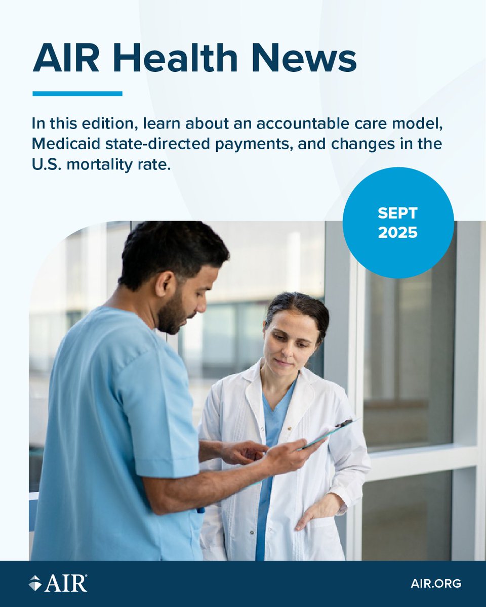 AIRInforms's tweet image. 📬 The latest edition of AIR Health News is out! Catch up on key updates from the CDC, CMS, and more—including news on Medicaid funding and upcoming health webinars. icont.ac/517Dv