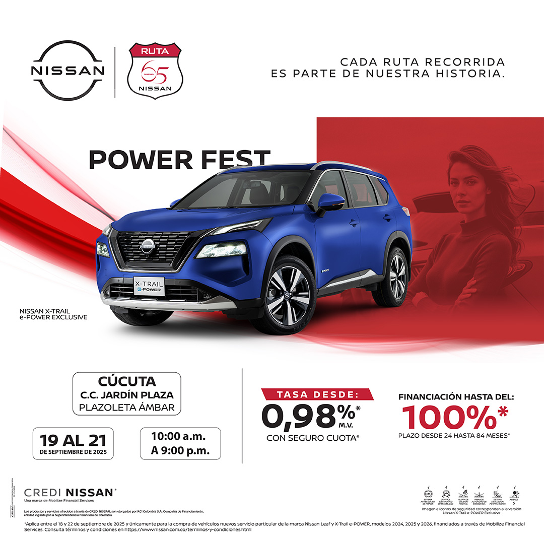NissanColombia's tweet image. Nissan Power Fest no se detiene y todo su portafolio llegó a Cúcuta, visítanos y estrena tu nuevo Nissan  para disfrutar kilómetros de emoción. #NissanLife #PowerFest
