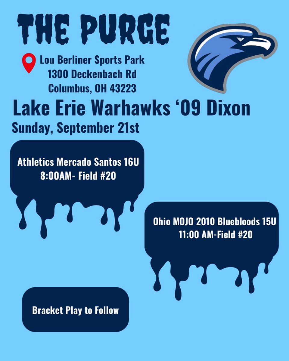 So excited for our first tournament on Sunday!! Come out to see us at Berliner on Sunday! 💙🩵 <a href="/Warhawks09Dixon/">Warhawks ‘09 - Dixon</a>