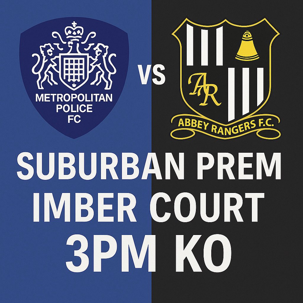 MpfcReserves's tweet image. Tomorrow Abbey Rangers visit Imber Court in the Suburban Premier Division ⚽️👮‍♂️
