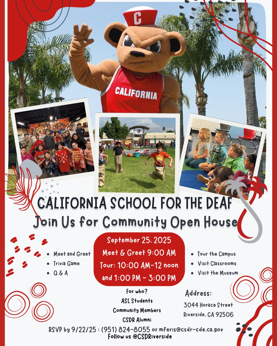 CODIEdeaf's tweet image. You're invited to CSDR Open House on Thursday, September 25, 2025 at 9 am.
#csdrcubs #openhouse #CommunityOpenHouse

The #codiecommunityposting hashtag serves solely for informational sharing and does not indicate any sponsorship or endorsement by CODIE. #codiedeaf