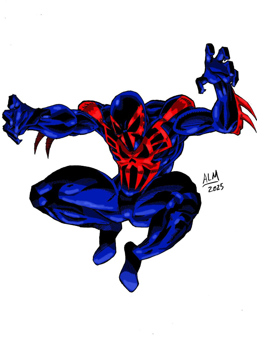 AustinLeeDraws's tweet image. Spider-Man 2099 

Made as another test with digital colors. Still learning. 

#spiderman #spiderman2099 #miguelohara #migueloharaspiderman #marvel #marvelcomics #comics #comicart #art