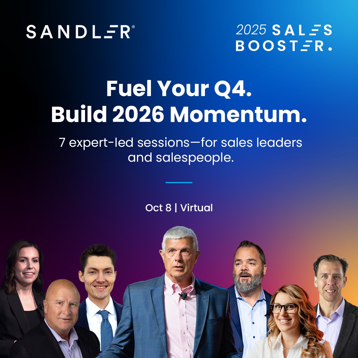 Francesco_Coach's tweet photo. Close the year with clarity. Start the next with momentum.
 
    Join us #SandlerSalesBooster, a free virtual   event:
 
    5 Strategic Priorities for Sales Leaders in Q4
    📅 Oct 8 | 11:05am ET
 
    🔗 Register:   https://t.co/0CuOJadaZT
 
    #SalesLeadership #Sandler https://t.co/iKbMIQOHjT