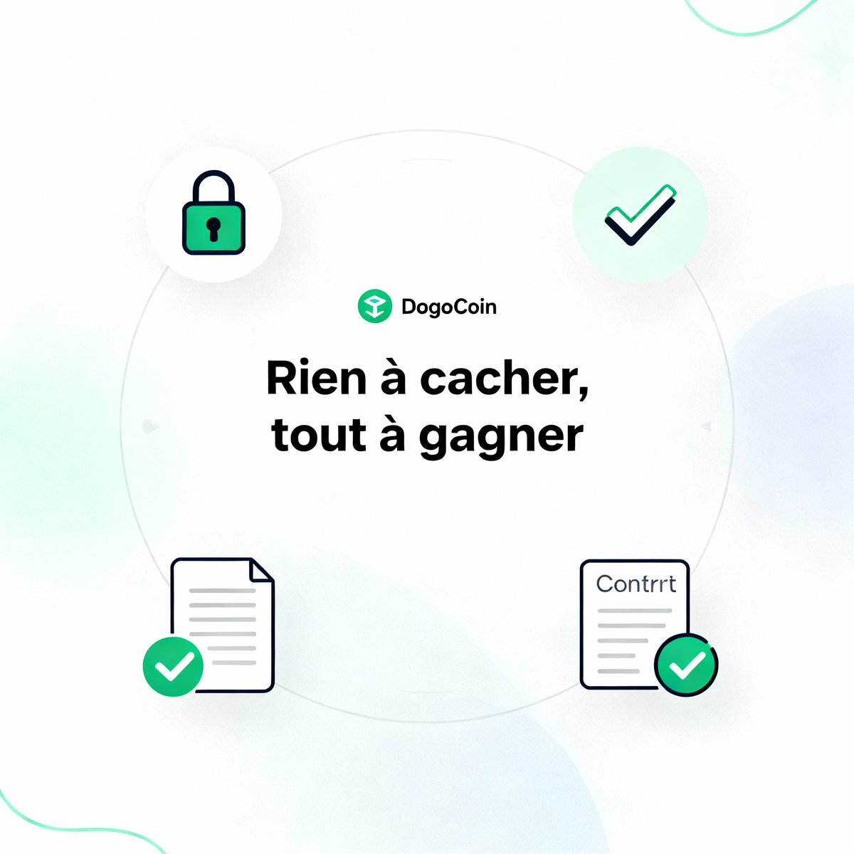 DogoCoin38's tweet photo. 🔐 La Confiance, Rien de Moins. 🔐 Contrat vérifié ✅ Liquidités verrouillées ✅ Équipe engagée ✅ Chez DogoCoin, on mise sur la transparence ! #DogoCoin #Sécurité #Blockchain https://t.co/CNfQ8ec8vT