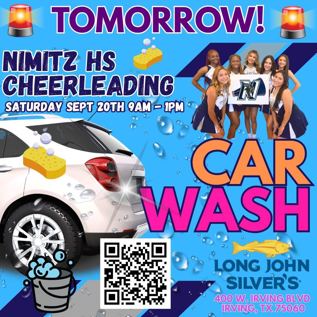 Car wash tomorrow!! Can’t make it? Scan the QR code to donate! 📣🩶💙