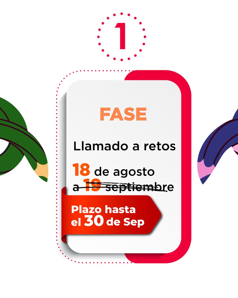 CoAfina's tweet photo. ¿Aún no has enviado tu reto a #CoAfina2025? 📝

¡No te preocupes! Hemos ampliado el plazo de inscripción hasta el 30 de septiembre.

Solo completa el formulario 👇https://t.co/kDo1fKtuSR https://t.co/He37pZrKVr