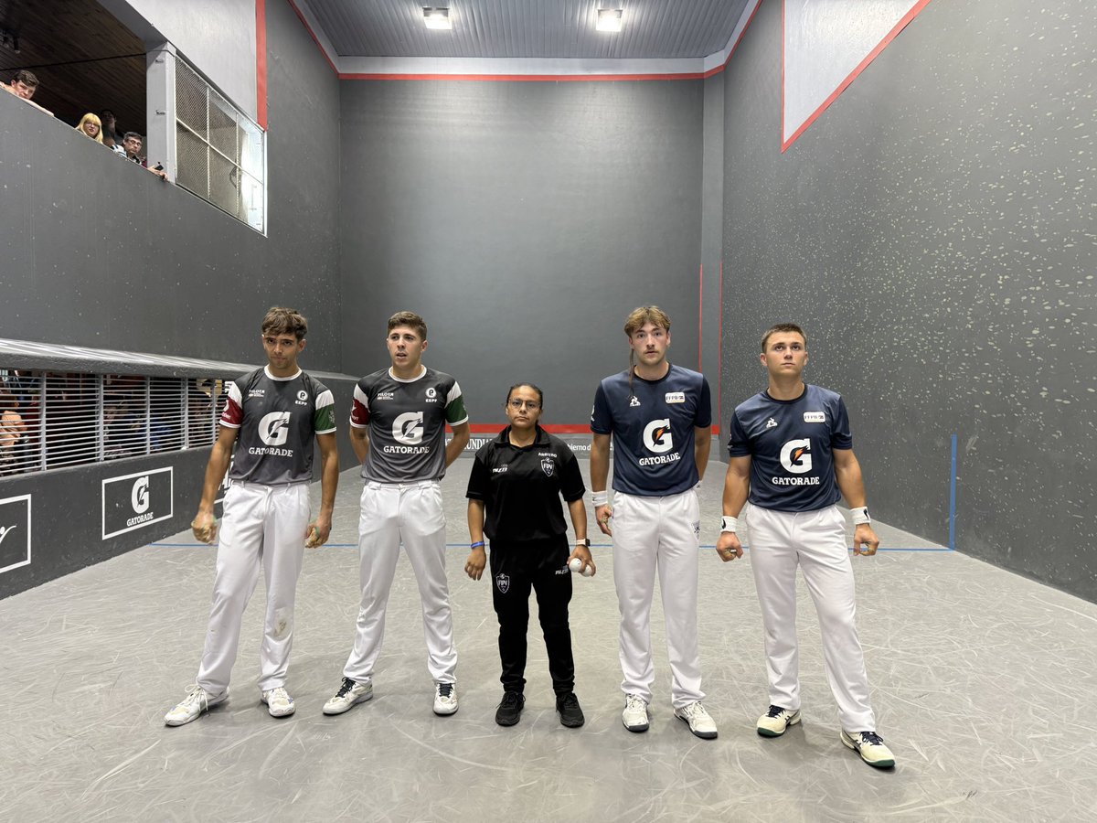 🏆 TRINKETEKO 23 URTEZ AZPIKO MUNDUKO TXAPELKETA

⚾️ ESKUZ BINAKA / MANO PAREJAS

✔️ Finalerdiak / Semifinales

🔴 EUSKADI 0 (10-12) (Manterola-Arroitajauregi-Alonso)
🔵 FRANTZIA 2 (15-15) (Larretxea-Lazkano)