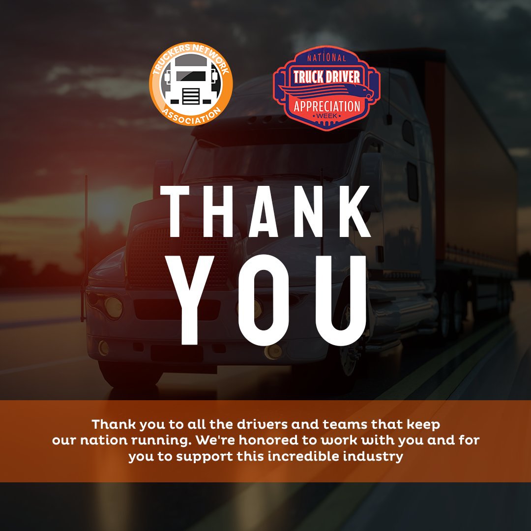 160Network's tweet image. It’s #TruckDriverAppreciation Week! 🚚📷To the 3.5M drivers who keep America moving — Thank you! We see you. We value you. We appreciate you. #ThankATrucker | #TruckersNetworkAssociation
